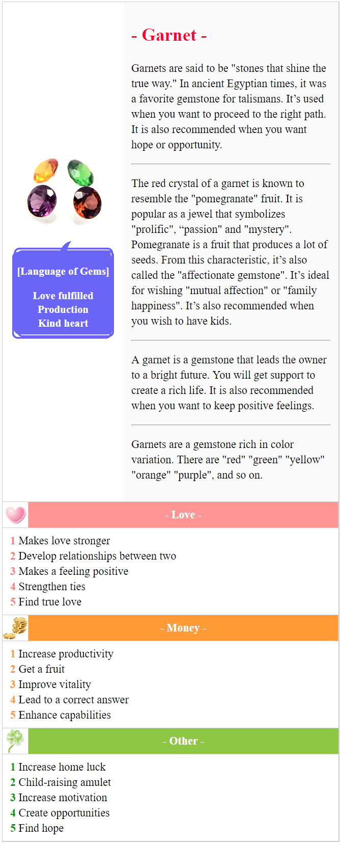 Garnet meaning